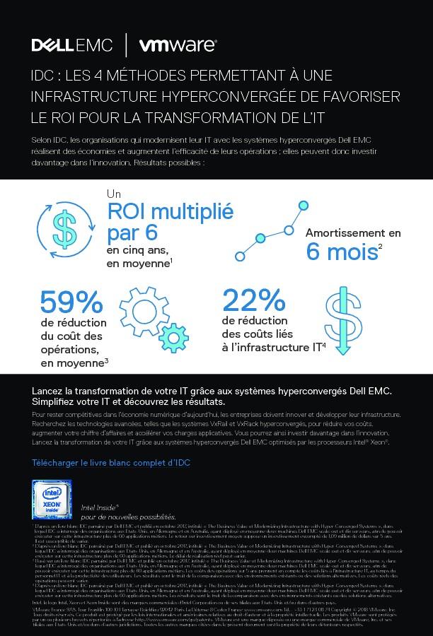 IDC: Les 4 Méthodes Permettant À Une Infrastructure Hyperconvergée De Favoriser Le ROI Pour La Transformation De L'IT