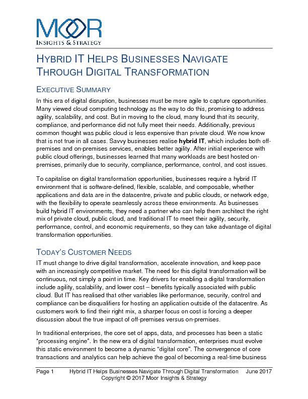 Hybrid IT helps businesses navigate through digital transformation 