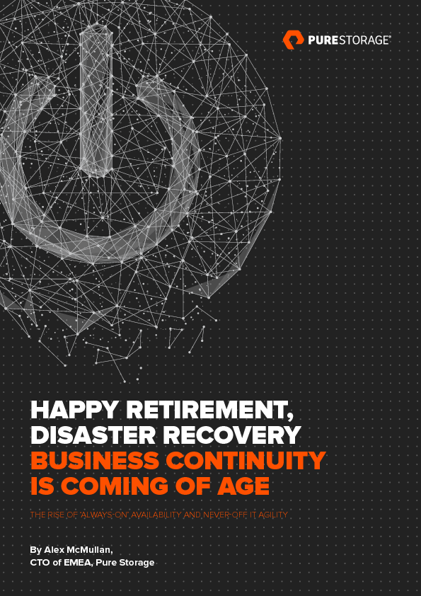 Happy Retirement, Disaster Recovery - Business Continuity is coming of age