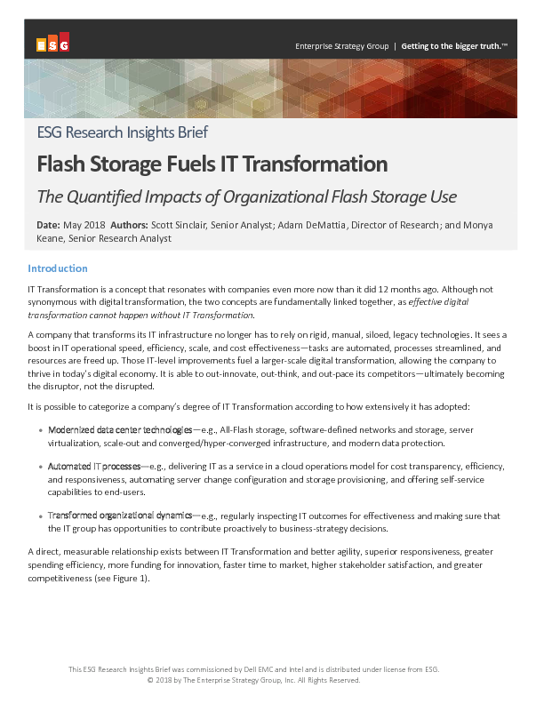 Flash Storage Fuels IT Transformation