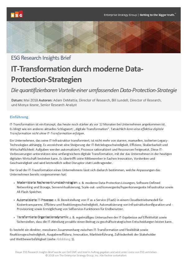 IT-Transformation durch moderne Data- Protection-Strategien