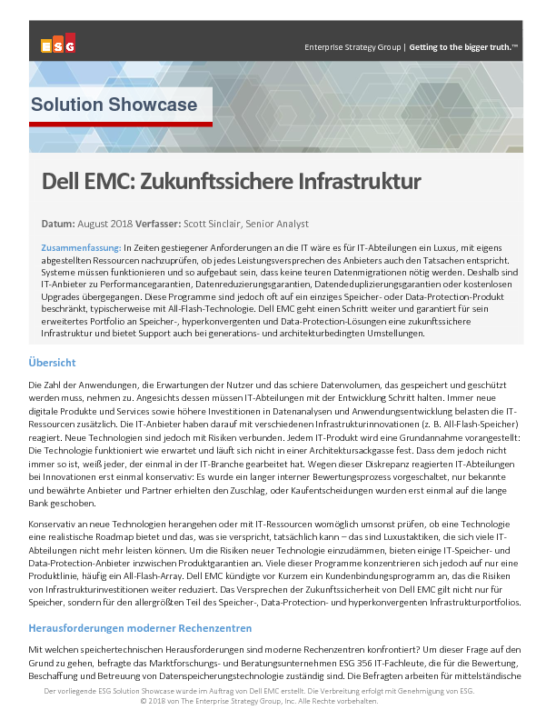 Dell EMC: Zukunftssichere Infrastruktur