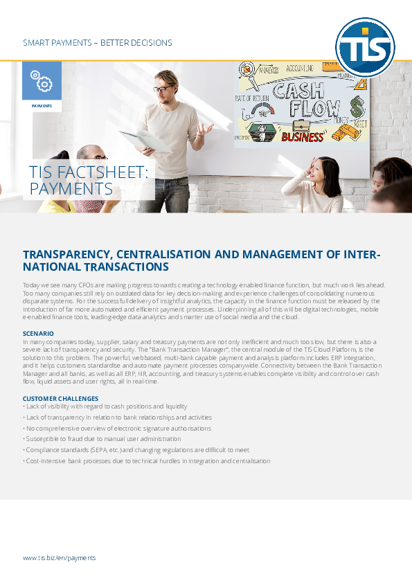 Transparency, centralisation and management of international transactions