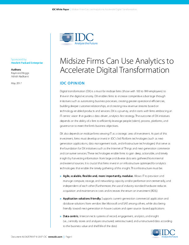 Midsize Firms Can Use Analytics to Accelerate Digital Transformation