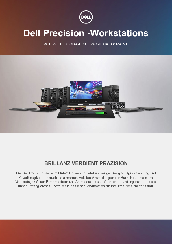 Dell Precision Workstations - Weltweit erfolgreiche Workstationmarke