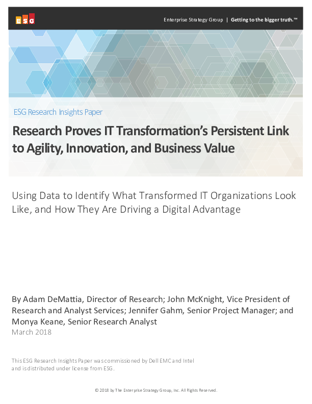 Research Proves IT Transformation’s Persistent Link to Agility, Innovation, and Business Value