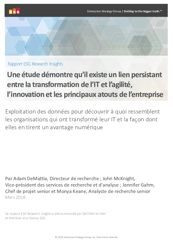 Une étude démontre qu’il existe un lien persistant entre la transformation de l’IT et l’agilité, l’innovation et les principaux atouts de l’entreprise