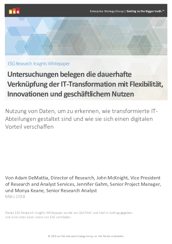 Untersuchungen belegen die dauerhafte Verknüpfung der IT-Transformation mit Flexibilität, Innovationen und geschäftlichem Nutzen