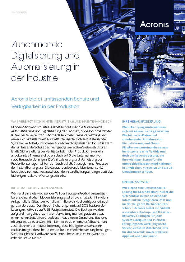 Zunehmende Digitalisierung und Automatisierung in der Industrie