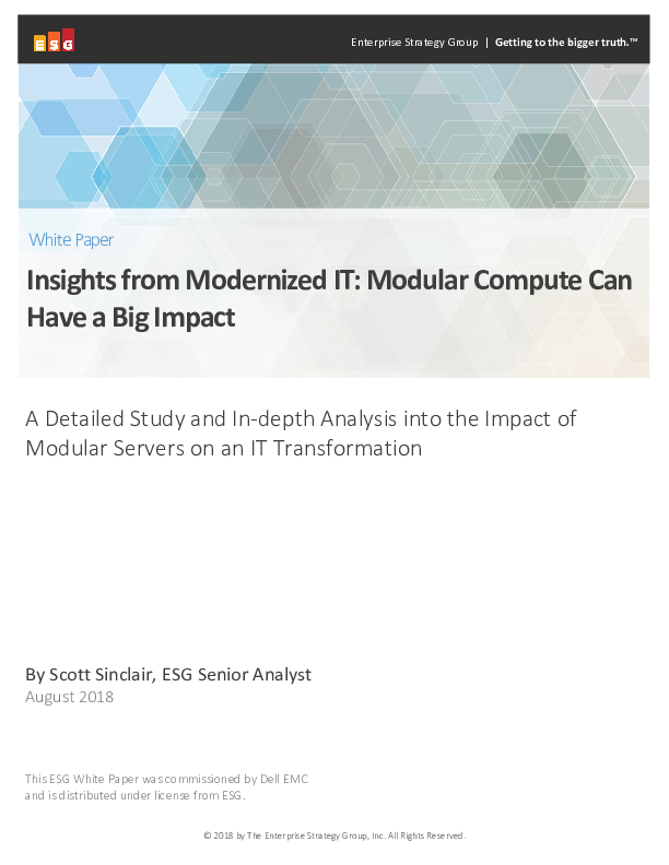 Insights from Modernized IT: Modular Compute Can Have a Big Impact