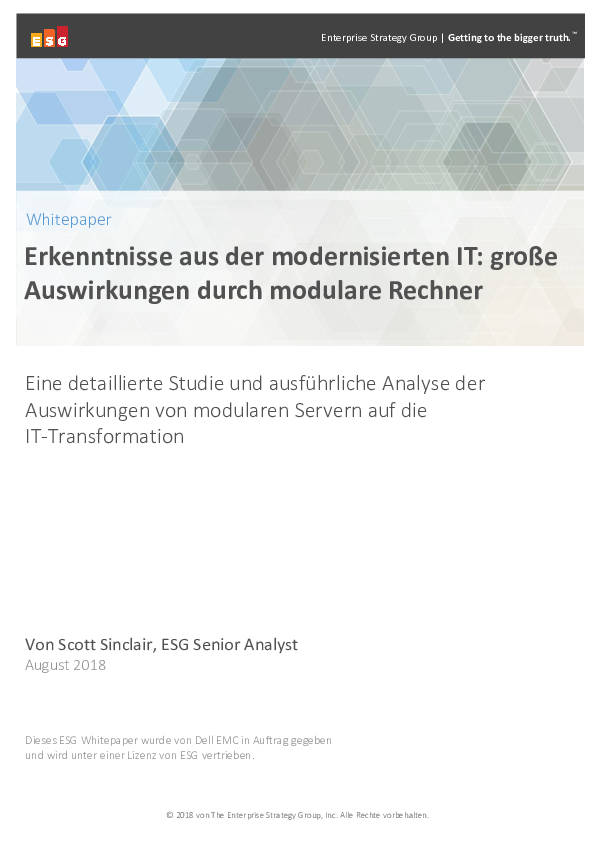 Erkenntnisse aus der modernisierten IT: große Auswirkungen durch modulare Rechner