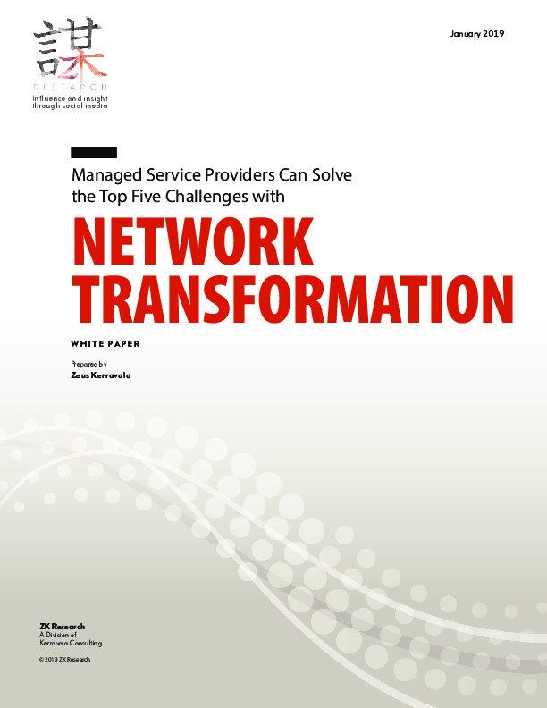 Managed Service Providers can solve the Top Five Challenges with Network Transformation