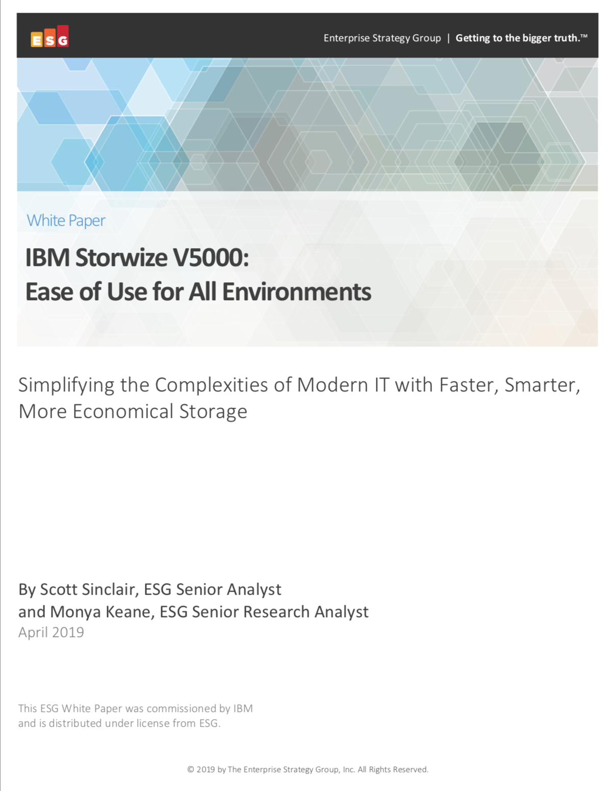 IBM Storwize V5000: Ease of Use for All Environments