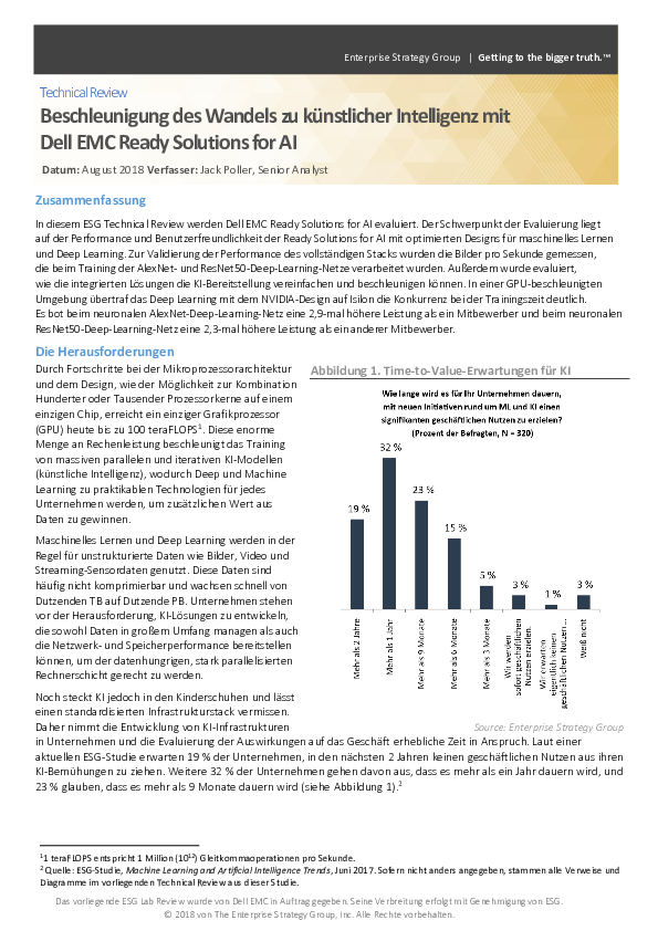 Beschleunigung des Wandels zu künstlicher Intelligenz mit Dell EMC Ready Solutions for AI