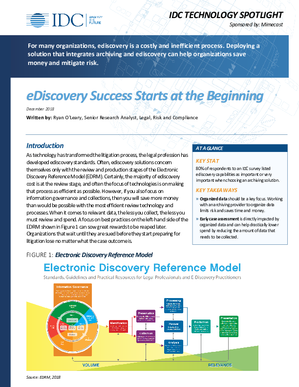 eDiscovery Success Starts at the Beginning