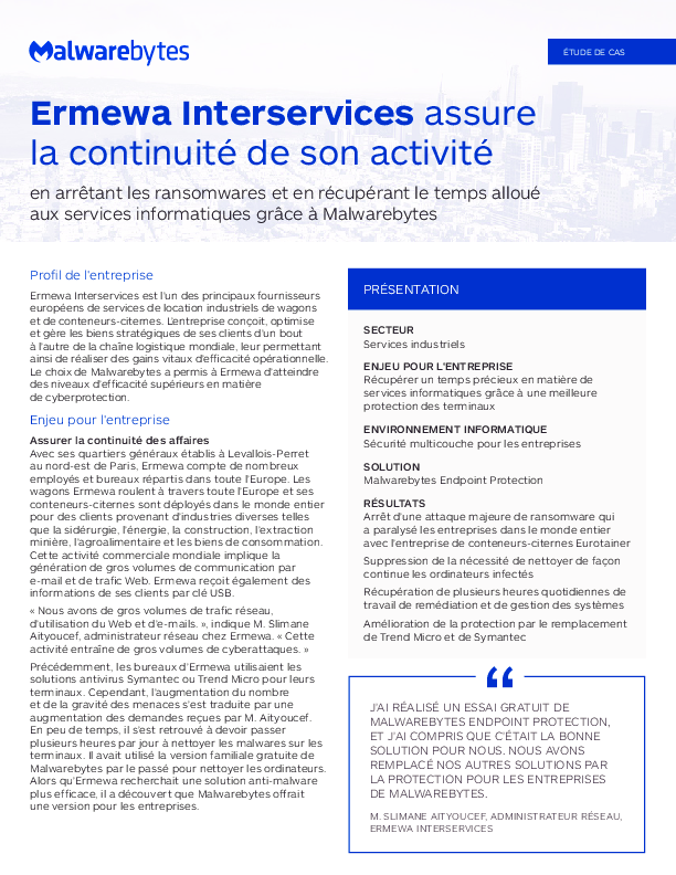 Ermewa Interservices assure la continuité de son activité