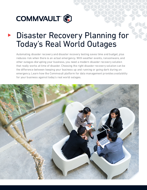 Disaster Recovery Planning for Today's Real-World Outages 