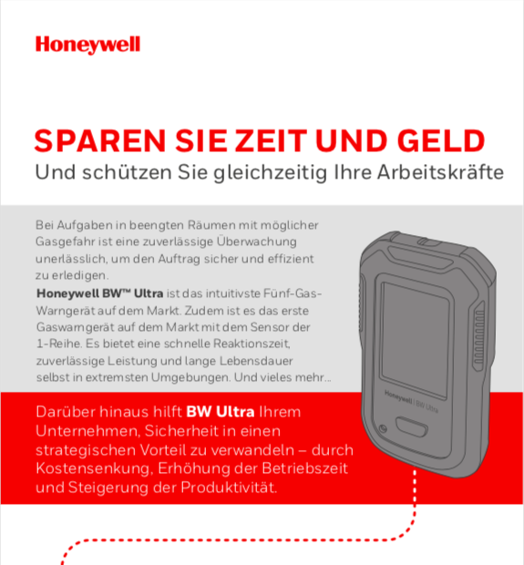 Sparen Sie Zeit und Geld - Honeywell BW<sup>TM</sup> Ultra