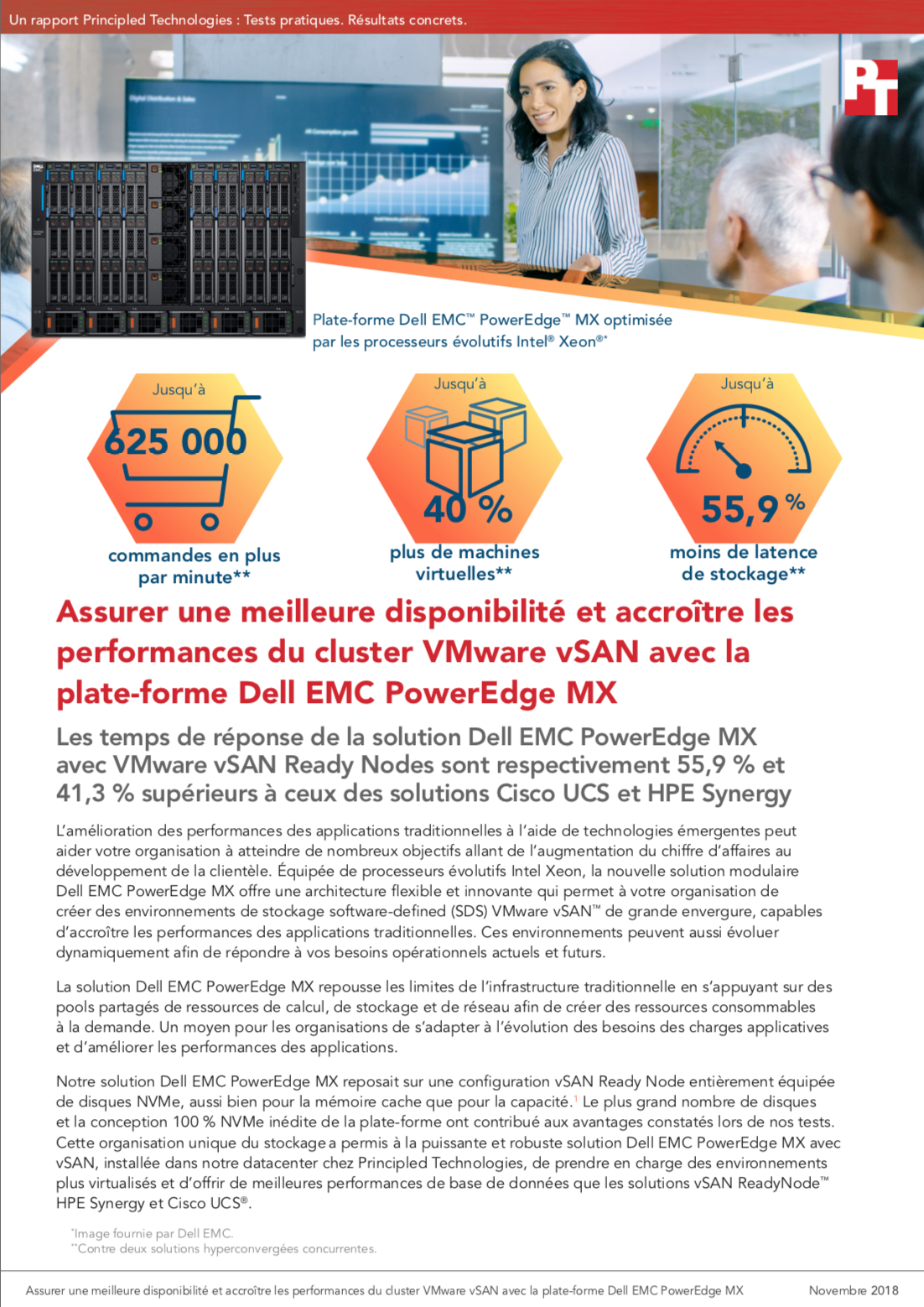 Assurer une meilleure disponibilité et accroître les performances du cluster VMware vSAN avec la plate-forme Dell EMC PowerEdge MX