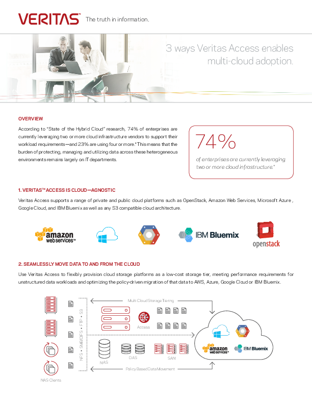 Top Three Ways Veritas Access enables the Multi-Cloud