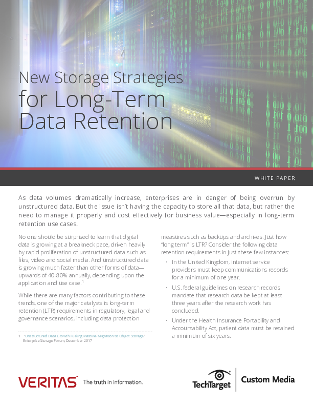 New Storage Strategies for Long-Term Data Retention