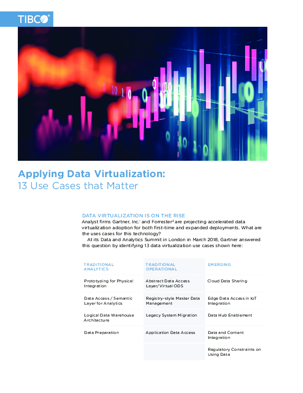 Applying Data Virtualization: 13 Use Cases that Matter