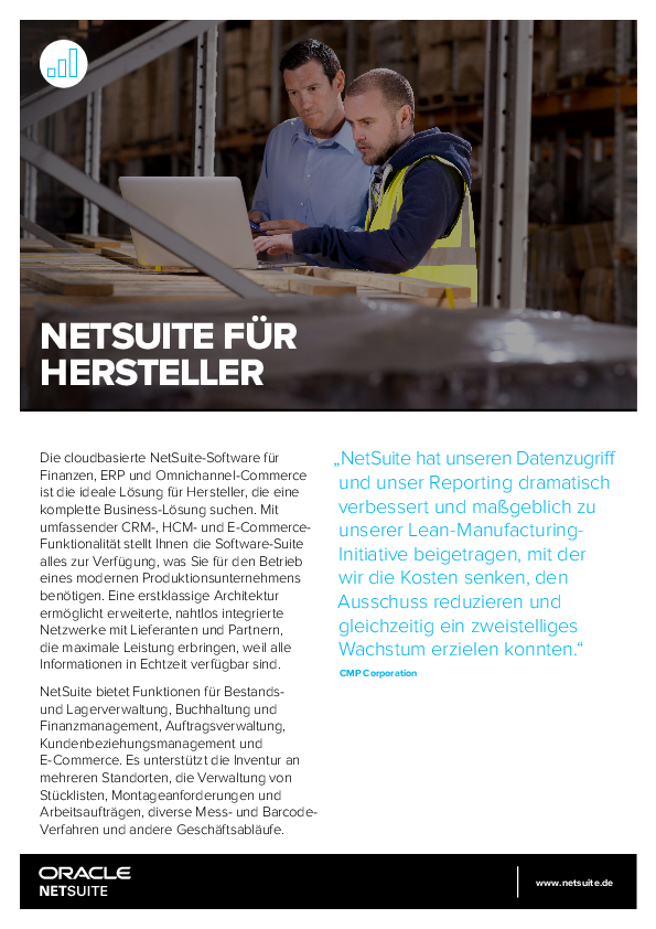 NetSuite für Hersteller