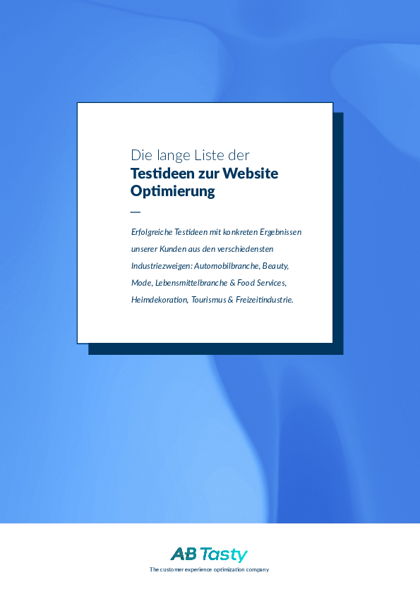 Die lange Liste der Testideen zur Website Optimierung