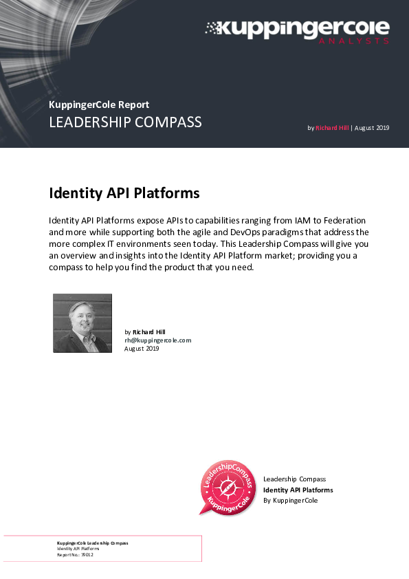 KuppingerCole Leadership Compass for Identity API Platforms