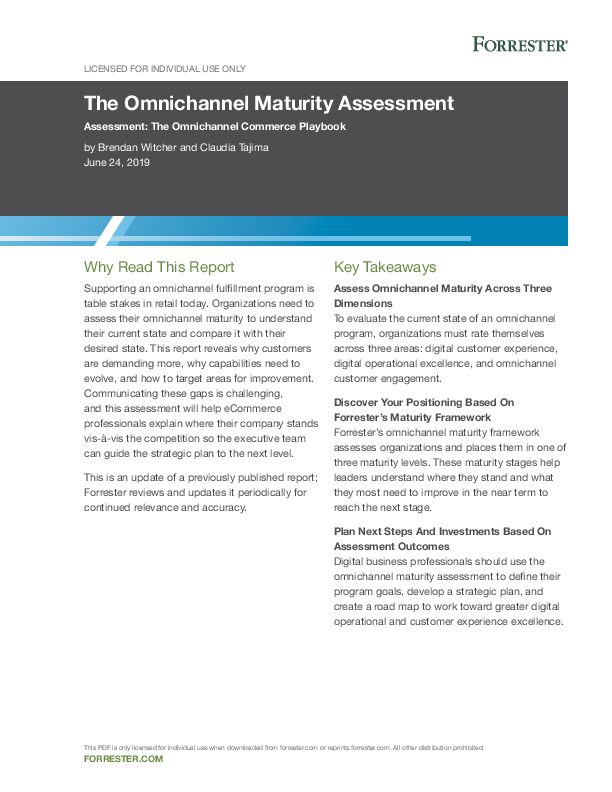 Forrester - The Omnichannel Maturity Assessment