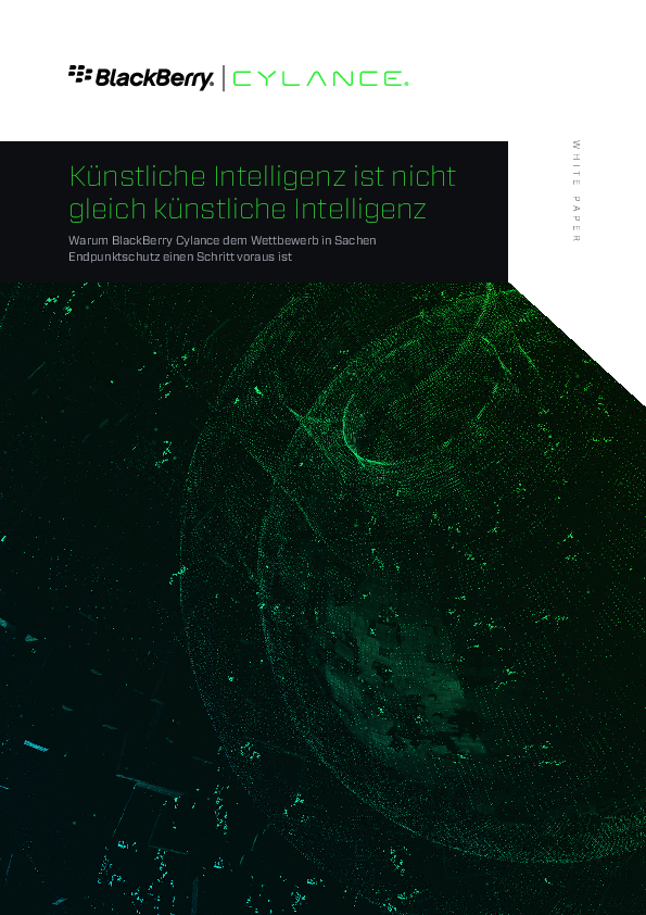 Künstliche Intelligenz ist nicht gleich künstliche Intelligenz - Warum BlackBerry Cylance dem Wettbewerb in Sachen Endpunktschutz einen Schritt viraus ist