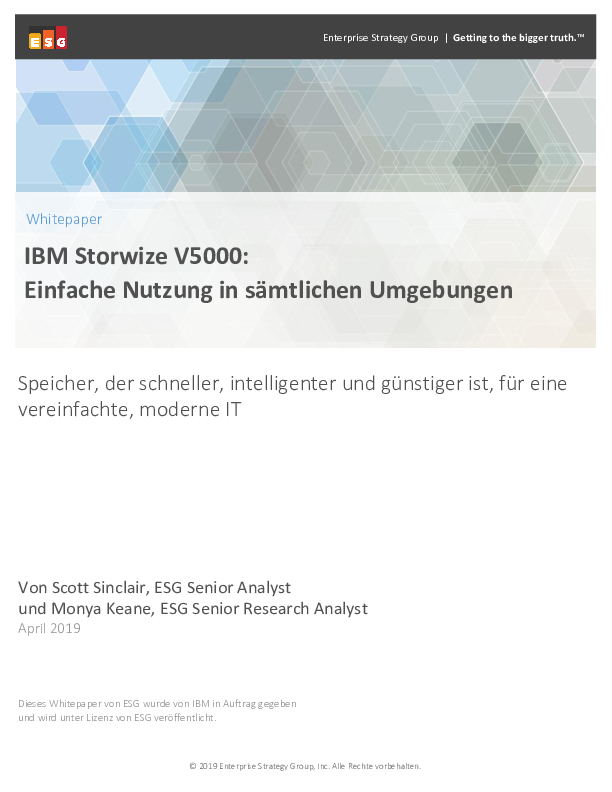 IBM Storwize V5000: Einfache Nutzung in sämtlichen Umgebungen