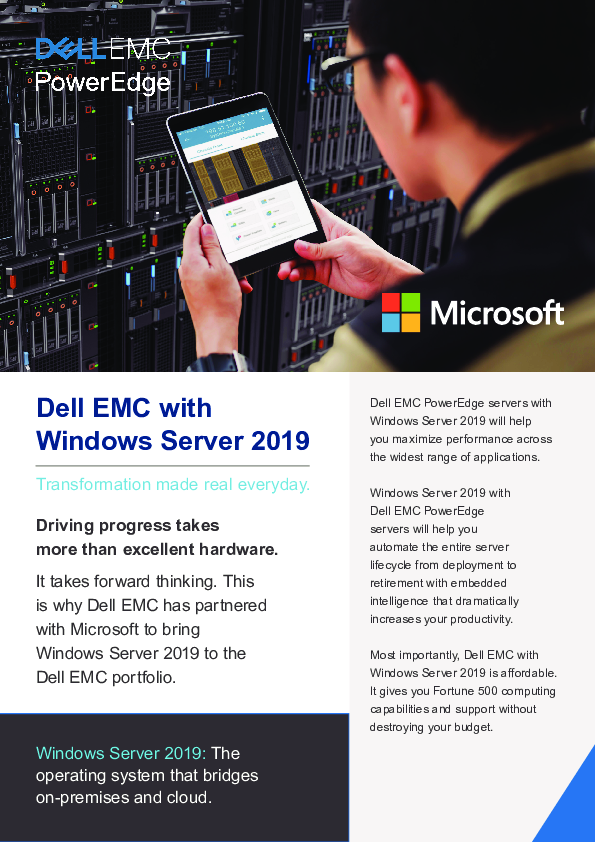 Dell EMC with Windows Server 2019: Transformation made real everyday