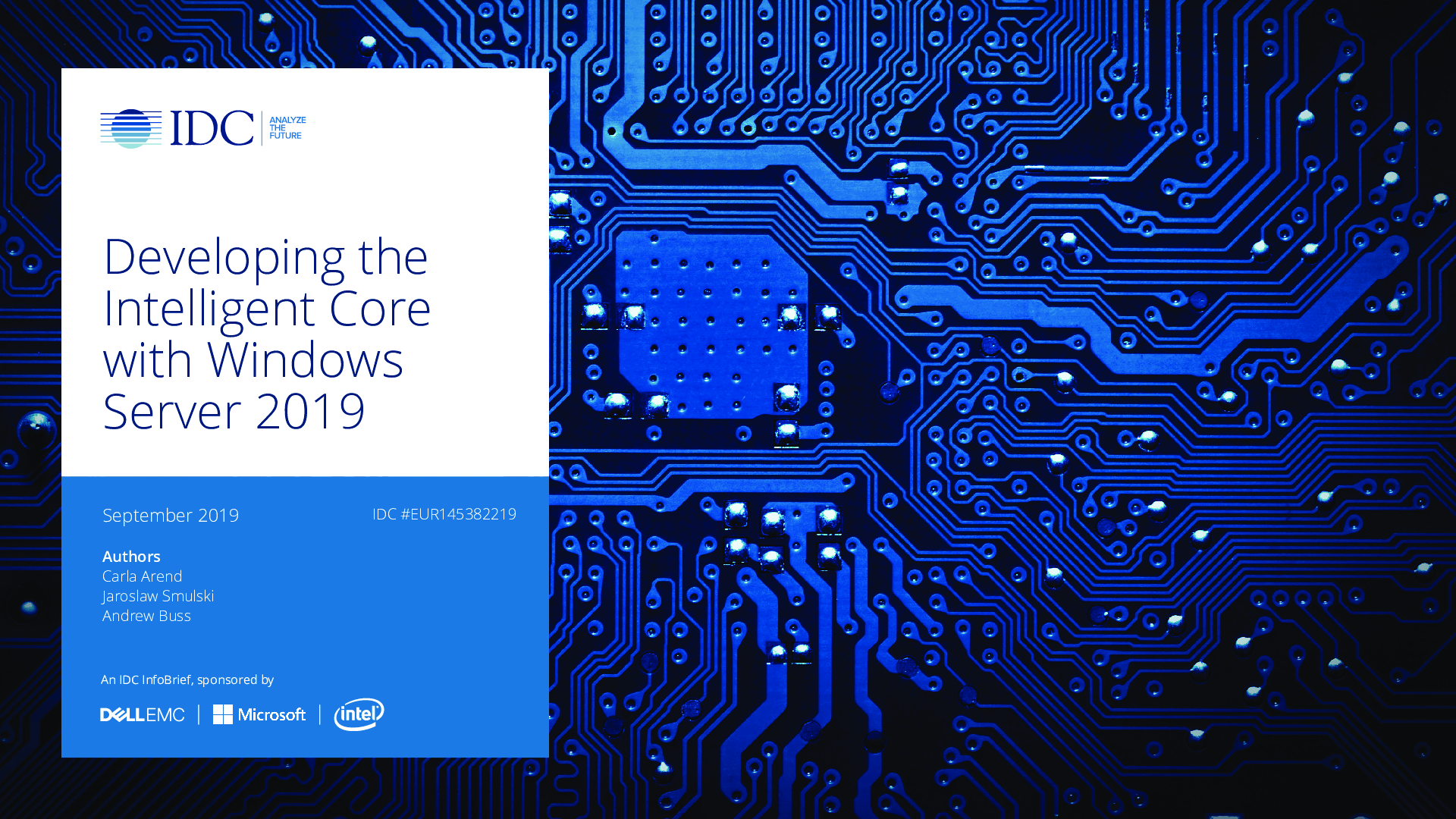 Developing the Intelligent Core with Windows Server 2019