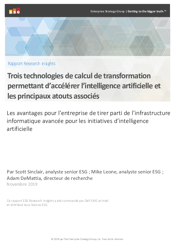 Trois technologies de calcul de transformation permettant d’accélérer l’intelligence artificielle et les principaux atouts associés  