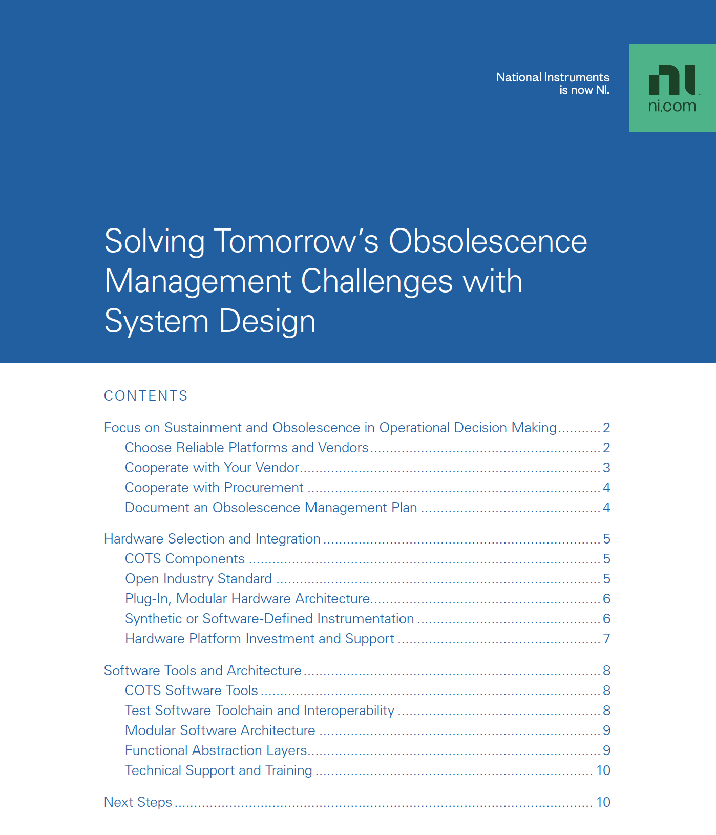 Solving Tomorrow’s Obsolescence Challenges Today 