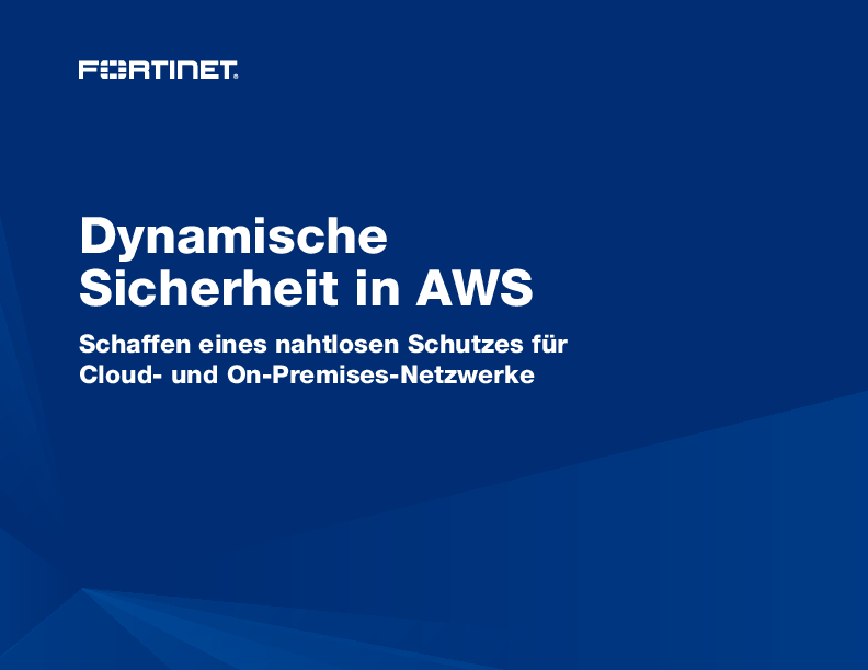 Dynamische Sicherheit in AWS: Schaffen eines nahtlosen Schutzes für Cloud-und On-Premises-Netzwerke