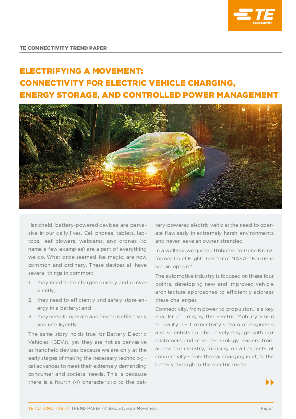 Electrifying a Movement: Connectivity for electric vehicle charging, energy storage, and controlled power management