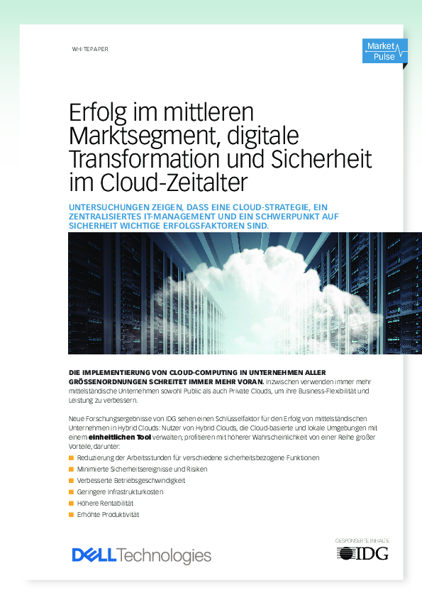 Erfolg im mittleren Marktsegment, digitale Transformation und Sicherheit im Cloud-Zeitalter