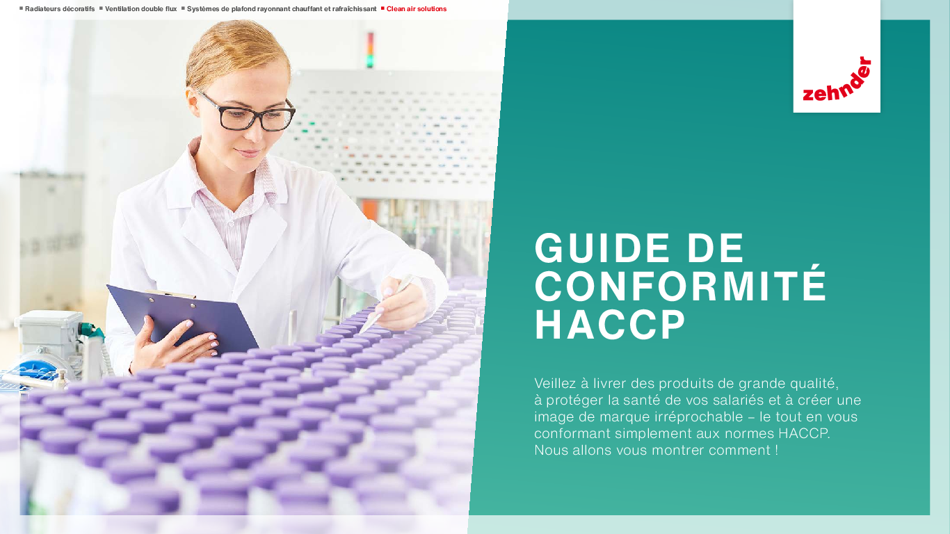 GUIDE DE CONFORMITÉ HACCP