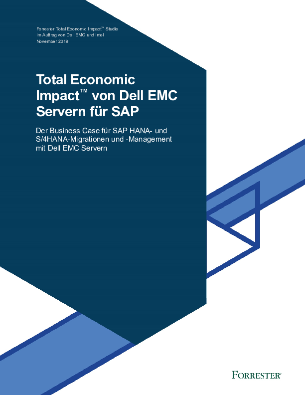 Total Economic Impact™ von Dell EMC Servern für SAP 