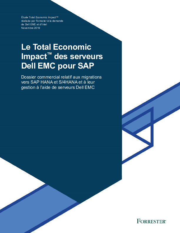 Le Total Economic Impact™ des serveurs Dell EMC pour SAP 