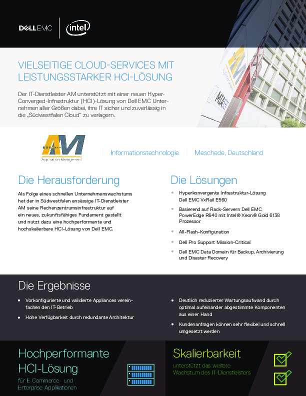 Vielseitige Cloud-Services mit leistungsstarker HCI-Lösung