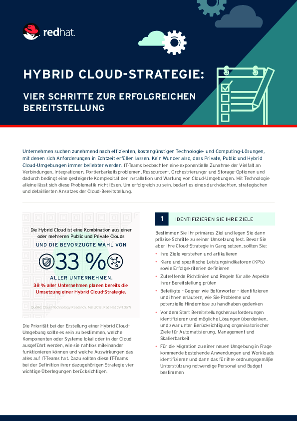 Hybrid Cloud-Strategie – Checkliste