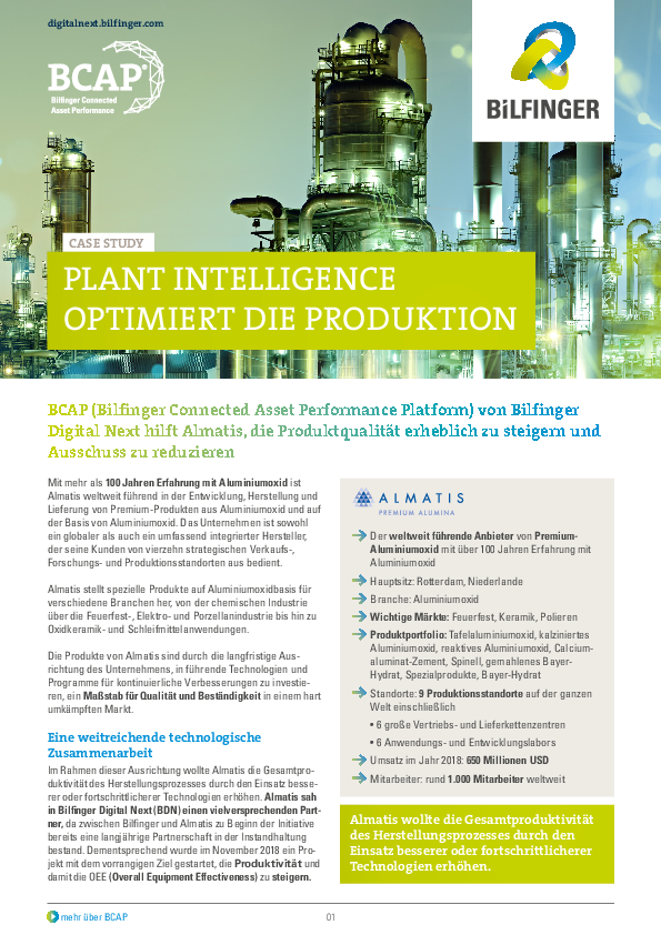 Plant Intelligence optimiert die Produktion