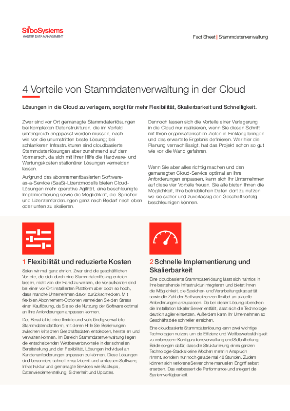 4 Vorteile von Stammdatenverwaltung in der Cloud