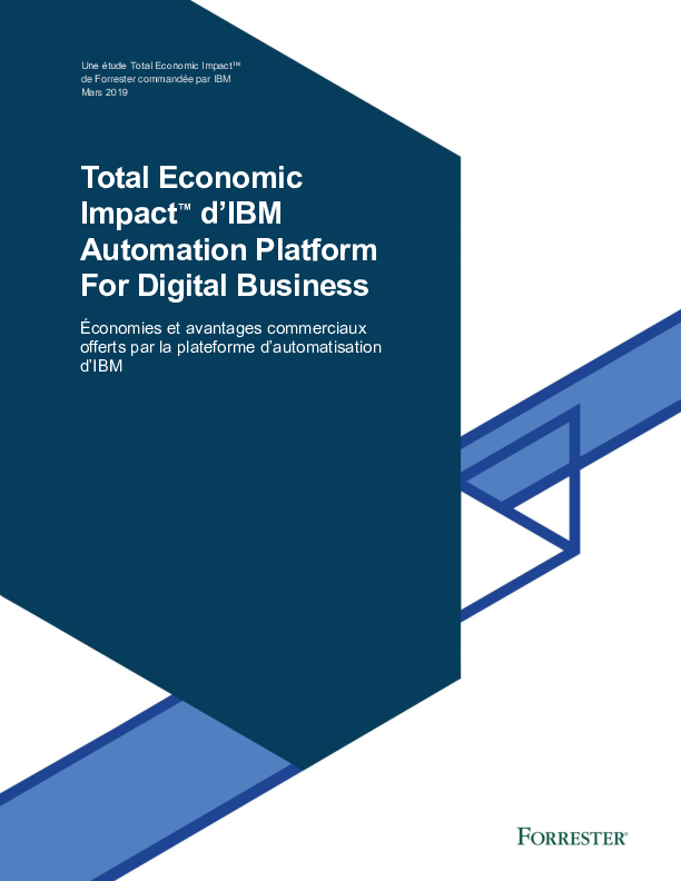 Total Economic Impact™ d’IBM Automation Platform For Digital Business