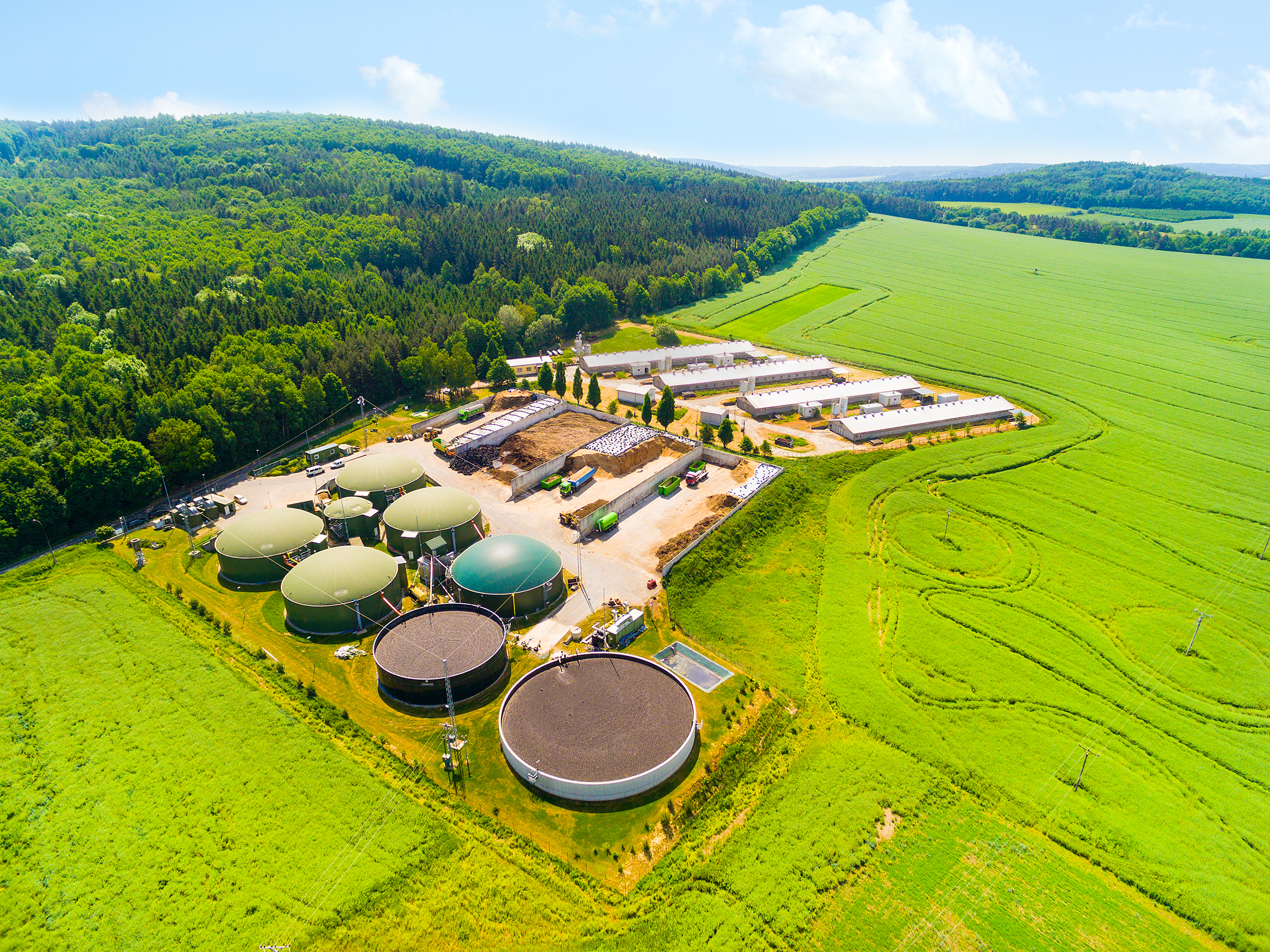 Learn how an oxygen dosing system is set up for a biogas plant.