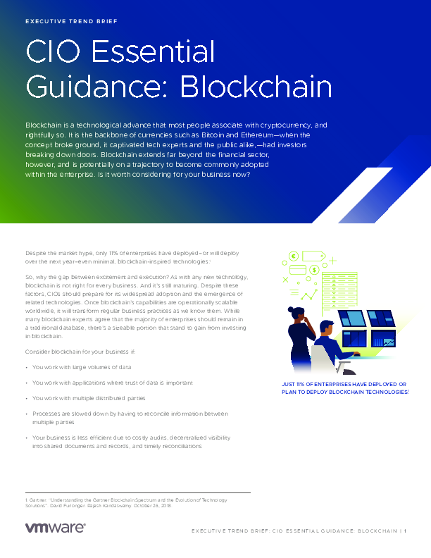 CIO Essential Guidance: Blockchain