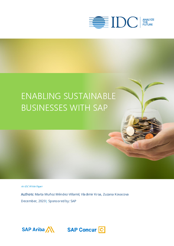 ENABLING SUSTAINABLE BUSINESSES WITH SAP